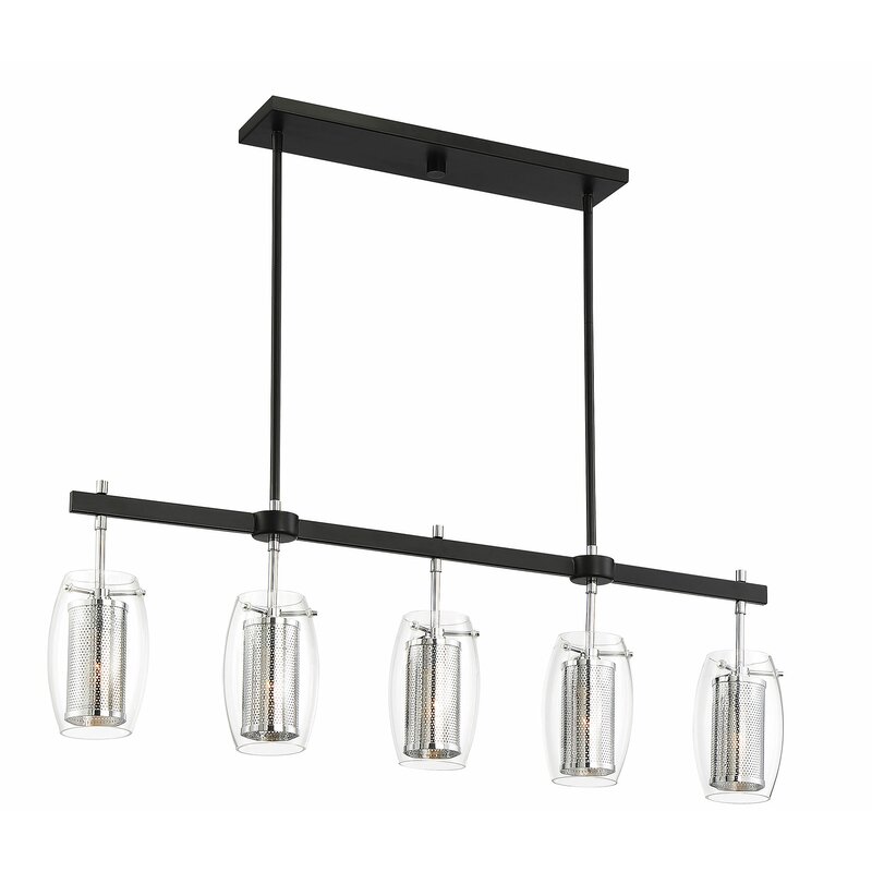 5 Light Kitchen Island Linear Pendant Reviews Joss Main   5   Light Kitchen Island Linear Pendant 